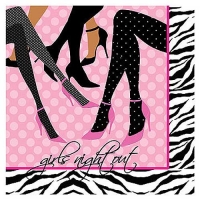 LGBT Bachelorette Party Girls Night Out Legs + Zebra Napkins